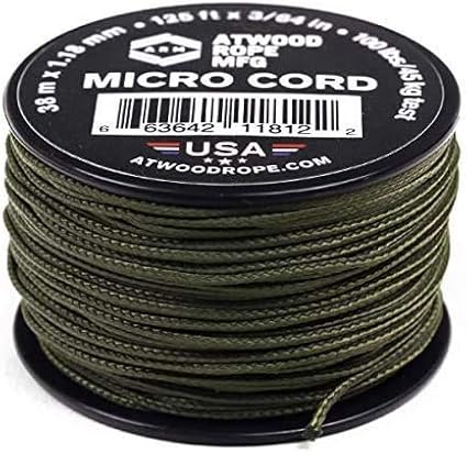 Atwood Rope MFG Micro Utility Cord 1.18mm X 125ft Reusable Spool | Tactical by AtwoodRopeMFG