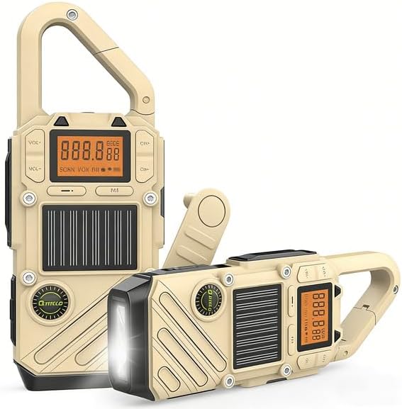Walkie Talkies for Adults Rechargeable, FM/NOAA Emergency Radios by QNIGLO