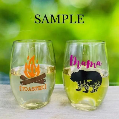 Wine-Oh! Set of 4 Shatterproof Designer 16 oz Plastic Wine Glasses MADE in the - Image 4