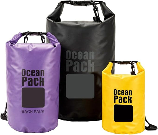 Waterproof Dry Bag Set of 3 – Roll Top Waterproof Bags 2L 5L 10L – 500D PVC by Unknown