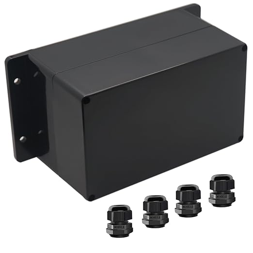 Junction Box IP65 Waterproof ABS Plastic Electrical Project Case Power Junction by Otdorpatio