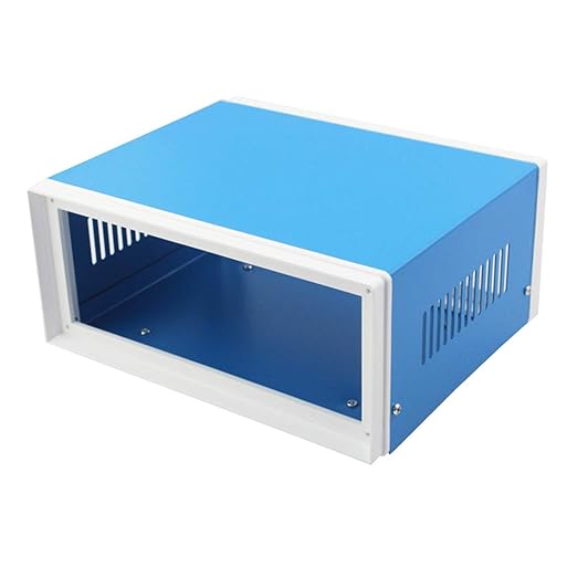 Zulkit Electronic Enclosures Blue Metal Enclosure Project Case DIY Box Junction - Image 6