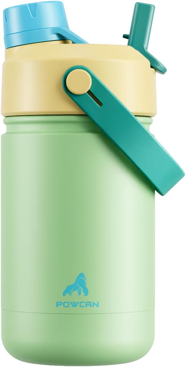 12 oz Kids Insulated Water Bottle by POWCAN