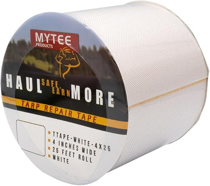 Mytee Products 8.8 oz Waterproof White Vinyl Tarp Repair Tape 4 Inch x 25 FT - Image 6
