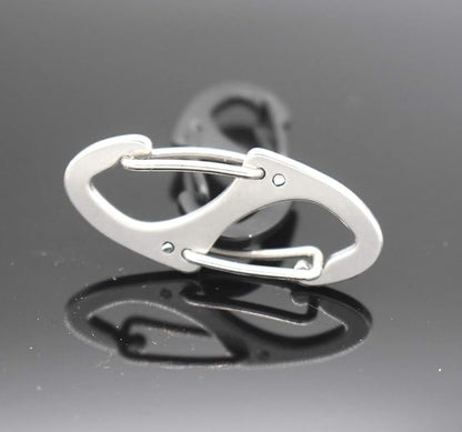 Small Carabiner Clips 1.6 inch Metal Double Sided Spring Gate Snap Hooks - Image 7