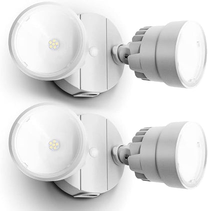 LUTEC 2 Packs P6221B 2000 Lumen 18 Watt 28 LED Dual-Head Flood Light Outdoor - Image 8