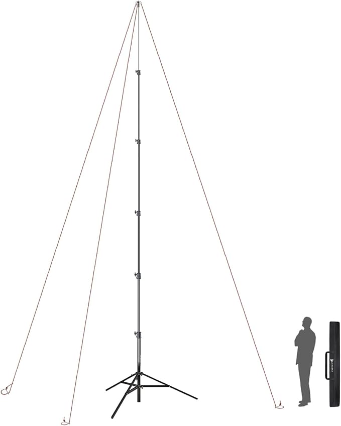 RAUBAY 24' Tall Tripod Stand, Extreme Tall Heavy Duty Sports Camera Video Tripod by RAUBAY