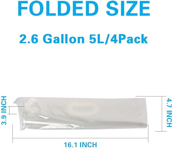 Soddeph Collapsible Water Container Bag, BPA Free Food Grade Clear Plastic - Image 3
