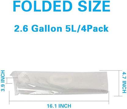 Soddeph Collapsible Water Container Bag, BPA Free Food Grade Clear Plastic - Image 3