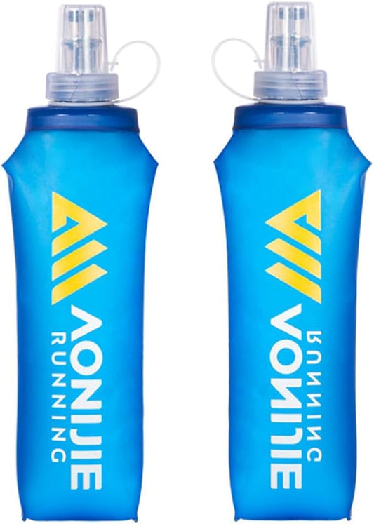 AONIJIE 250ML/350ML/500ML/600ML Portable TPU Soft Water Bottle Folding Soft by AONIJIE