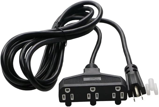 3 Outlet Extension Power Cord 105℃ Temperature Resistant Waterproof Cable 14AWG by Retafe