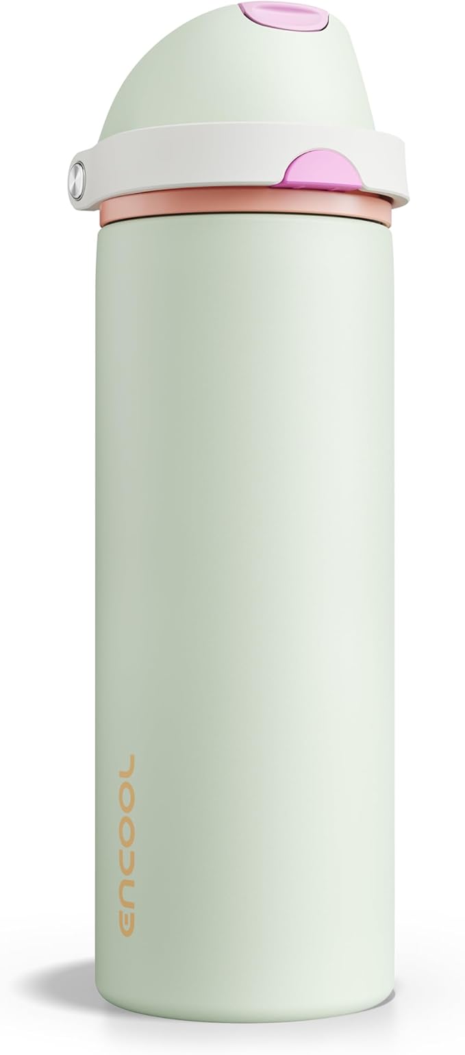 Insulated Water Bottle with Straw by ENCOOL