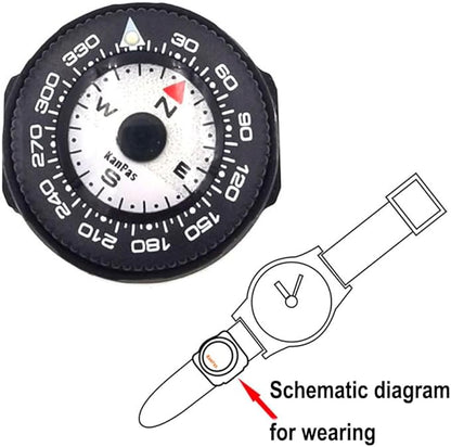 KanPas Mini Button Map Compass - Image 5