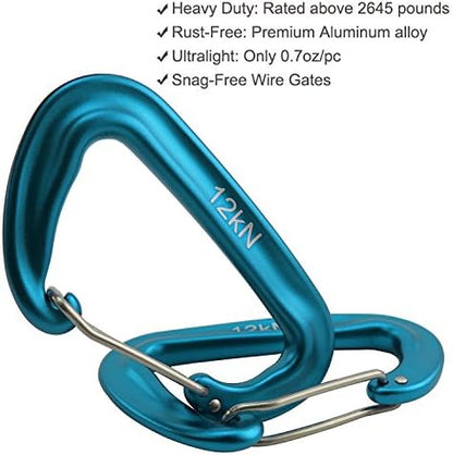 12kN 3.2"x2" Heavy-Duty Carabiner Clips - Image 2
