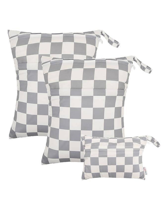 ALVABABY 3 pcs Cloth Diaper Wet Dry Bags Waterproof Reusable by ALVABABY