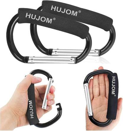Stroller Hooks 2 Pcs Large Carabiner Clips by HujomInternationalLLC