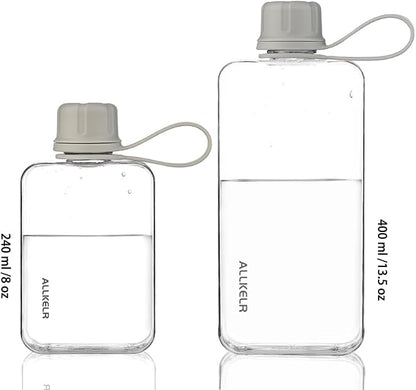 Portable Flat Water Bottle, BPA Free Reusable Tritan Plastic Travel Water - Image 4