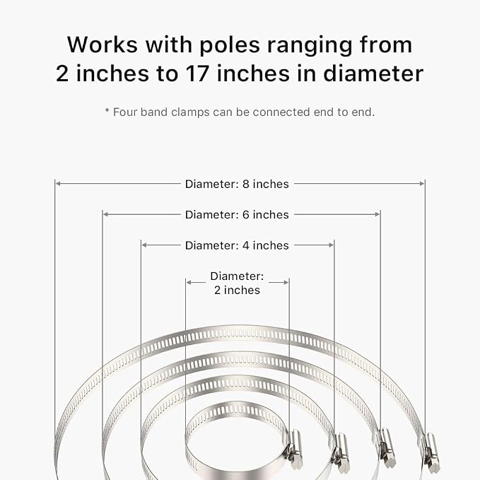 Holicfun No-Drill Outdoor Security Camera Pole Mount, Universally Compatible - Image 3