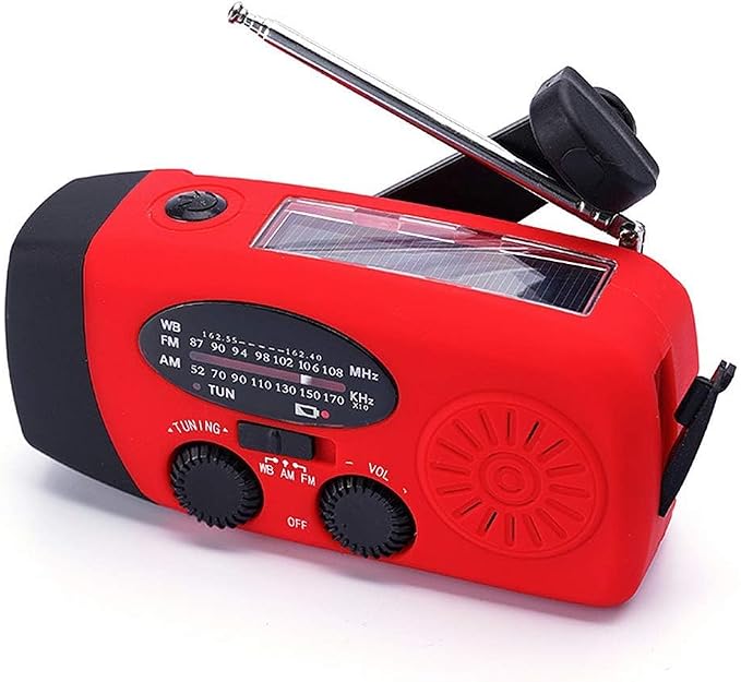 FM/AM/NOAA Weather Radio Hand Crank Self Powered Solar Portable Mini Emergency - Image 2