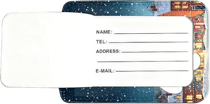 2Pcs Winter Village Luggage Tags - Image 7