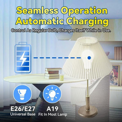 Neporal LITE PRO Rechargeable Light Bulbs, 2600mAh Large Battery Backup Light - Image 5