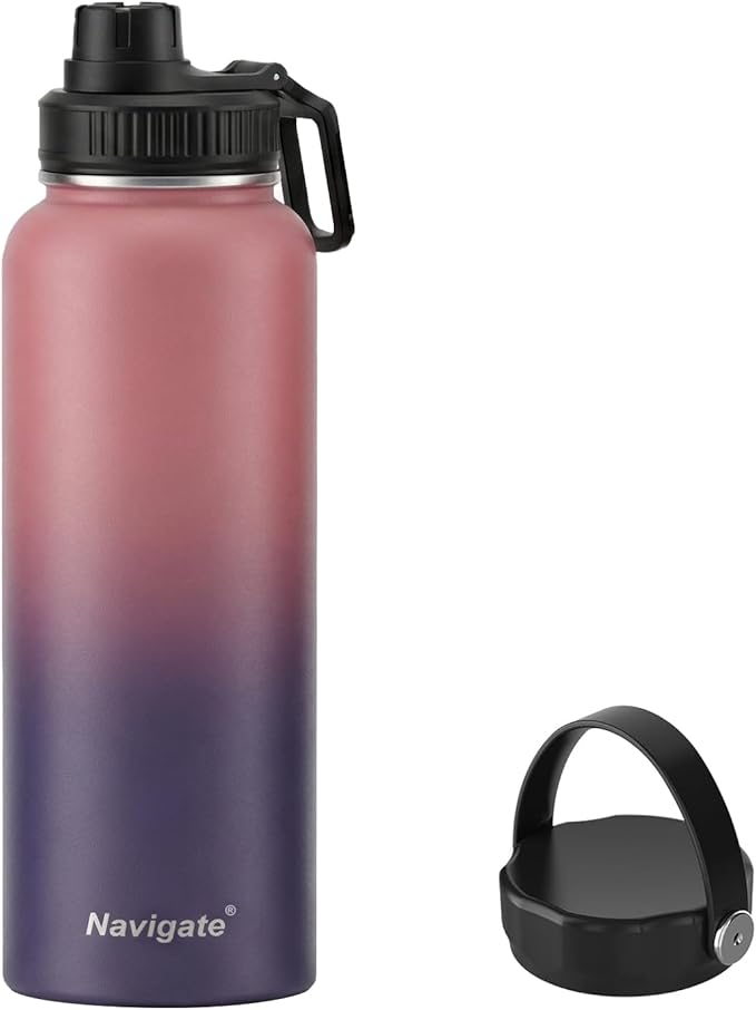 Navigate 40 oz Insulated Stainless Steel Sports Water Bottle by Navigate