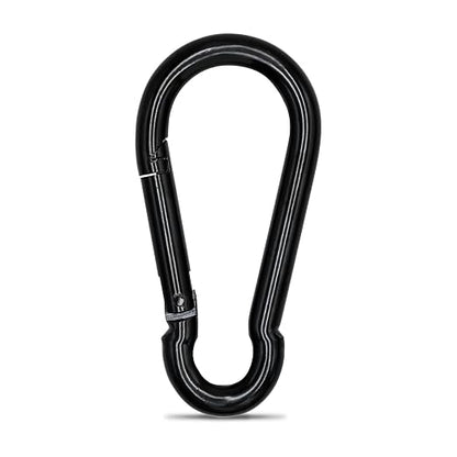 Large Carabiner Clip Hook, 4 inch 1 pc Black Heavy Duty Spring Snap Hook Key by KINLINK