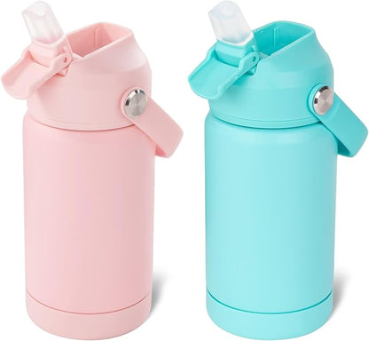 Kerilyn 12oz Kids Water Bottle 2 Pack, Stainless Steel Insulated Water Bottle by Kerilyn