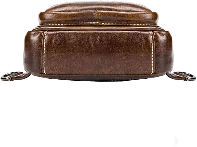 Leather Sling Bag Backpack Daypack Handbag - Image 4