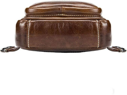 Leather Sling Bag Backpack Daypack Handbag - Image 4