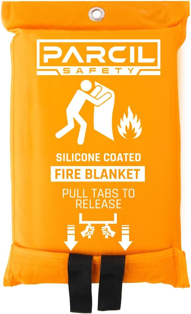 Parcil Safety SB-500 Large Silicone Coated Emergency Fire Blanket Emergency Kit by ParcilDistribution