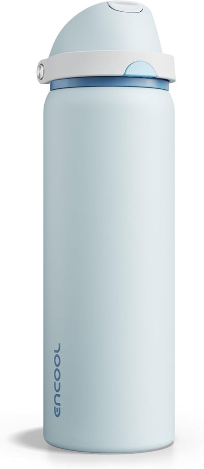 Insulated Water Bottle with Straw by ENCOOL