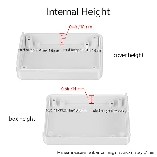 LeMotech Project Box 5 Pieces ABS Plastic Electrical Project Case Small - Image 4