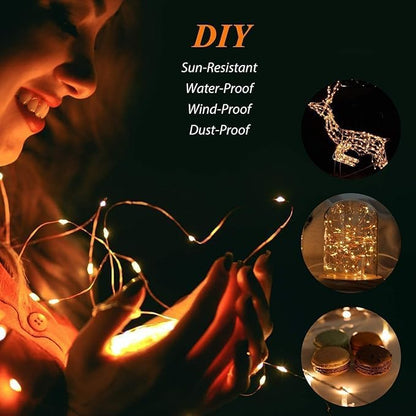 2-Pack 200 LED Solar Fairy Lights Outdoor, Upgraded Oversize Lamp Beads & Super - Image 3