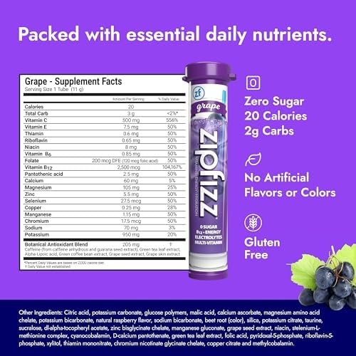 Zipfizz Daily Energy Drink Powder, 20 Pack | 3-in-1 Sustained Energy, Rapid - Image 2