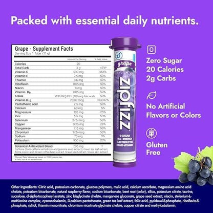 Zipfizz Daily Energy Drink Powder, 20 Pack | 3-in-1 Sustained Energy, Rapid - Image 2