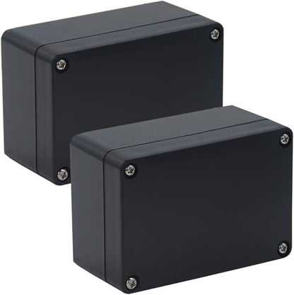 2 Pack Project Box Waterproof Plastic Junction Box ABS IP65 Electronic Project by Raculety
