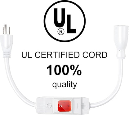 Outdoor Waterproof On/Off Switch Extension Cord, Heavy Duty 125v/250v Black - Image 2