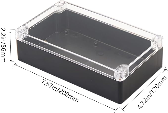 Project Box IP65 Waterproof Junction Box ABS Plastic Black Electrical Boxes DIY - Image 2