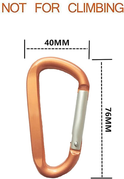 LESHIRY Large Carabiners Keychain 3" Aluminum D Shape Premium Durable D-Ring - Image 2