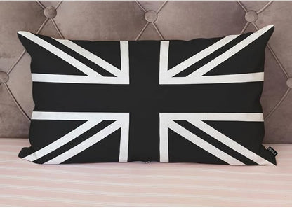 EKOBLA UK Flag Pillow Cases Union Jack Black White United Kingdom National - Image 4