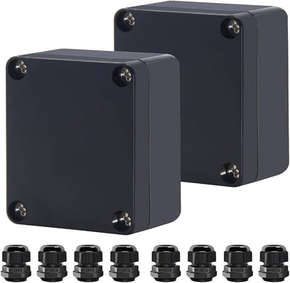 Project Box ABS Black Electrical Boxes IP65 Outdoor Waterproof Box Electronic by Raculety
