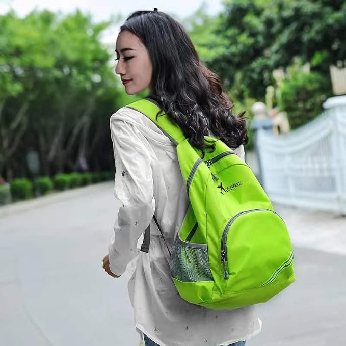 Geboldil Men's and women's waterproof backpack traveling backpack fuchsia - Image 6