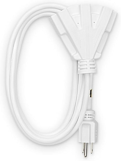 Holiday Lighting Outlet 6-Foot White Extension Cord, 3-Prong Indoor & Outdoor by HLOLighting