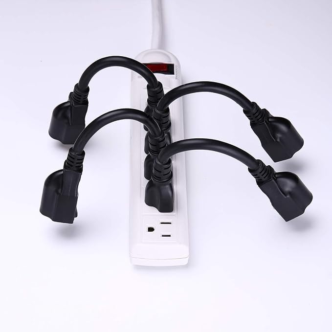 Miady Short Power Extension Cord Outlet Saver, 3 Prong - Image 4