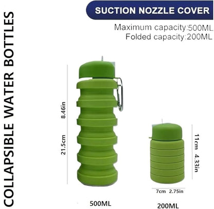 Collapsible Water Bottles 3 Pack 16oz, Travel Portable Sport Water Bottle - Image 2