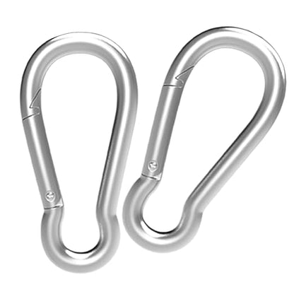 Carabiner, Heavy Duty Galvanized Steel Spring Snap Hook Carabiner Clips by High-PQ