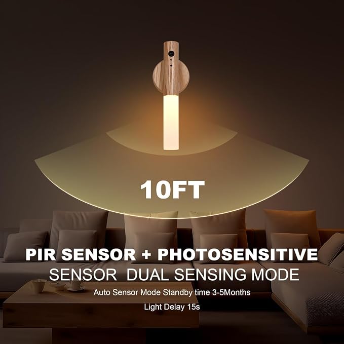 LANDGOO RGB Motion Sensor Night Light, Color Changing Atmosphere Lamp, Battery - Image 8