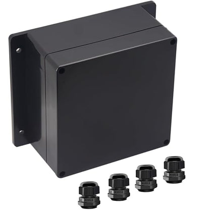 Junction Box IP65 Waterproof ABS Plastic Electrical Project Case Power Junction by Otdorpatio
