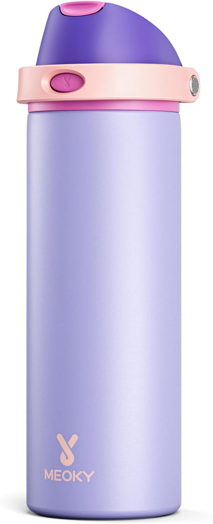 24 oz Insulated Water Bottle for Women: Meoky Stainless Steel Metal Water Bottle by MEOKY